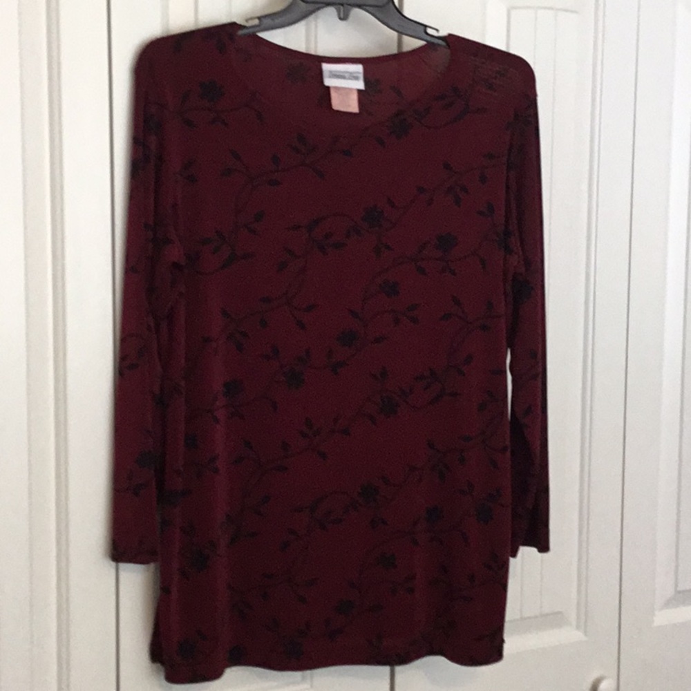 Gorgeous dressy knit top by Virginia Gray, size 1X